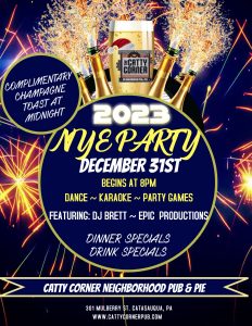 New Year's Eve Party at The Catty Corner Neighborhood Pub & Pie